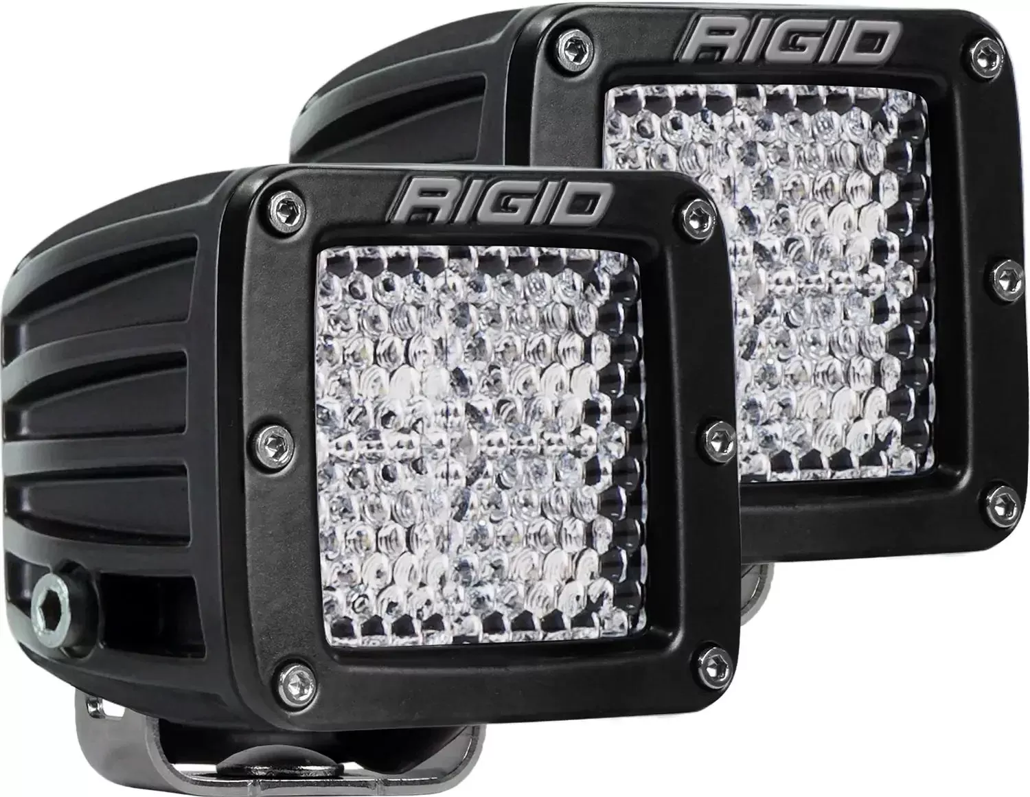 RIGID Industries D-Series PRO LED Light, Diffused Lens, Surface Mount, Pair